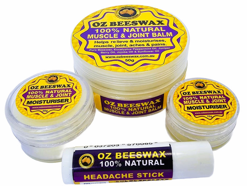 Beeswax Muscle & Joint Balm 4 Size Pack