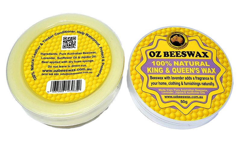 King & Queens Wax 100% Natural Leather & Timber Polish With Lavender