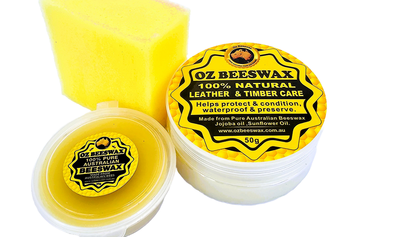 Beeswax Leather & Timber Care Pack With Pure Beeswax Bar